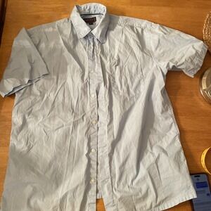 Steve & Barry's Button Down Shirt Size Large Light Blue Men's Summer Collared